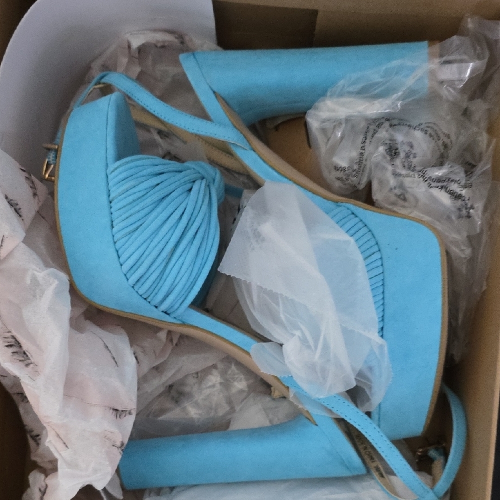 Jessica Simpson Blue Platform Strappy Sandals